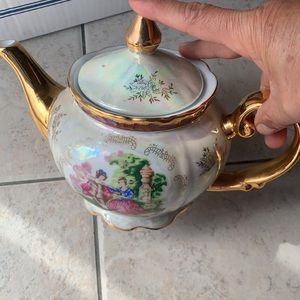 ANTIQUE HAND PAINTED NIPPON MORIMURA MARK TEAPOT W/PINK ROSES & GOLD TRIM!